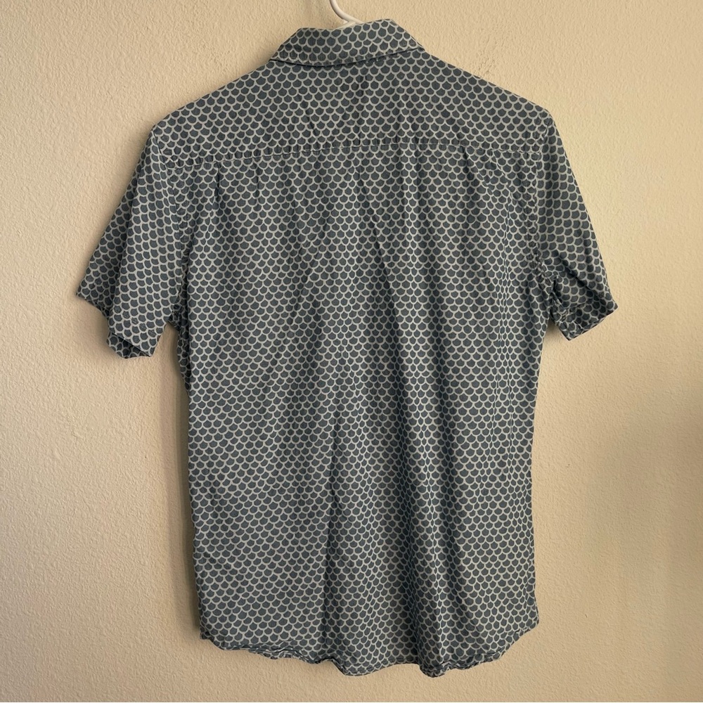 Faherty Scale Print Button Down Short Sleeve Shirt - image 5